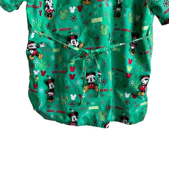Micky Mouse Christmas Scrubs Disney Top L Medical Uniform Nurse Workwear Dental‎ - Picture 4 of 10